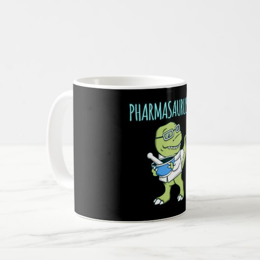 Pharmasaurus Pharmacy Technician PharmD Kaffeetasse (Vorderseite Links)