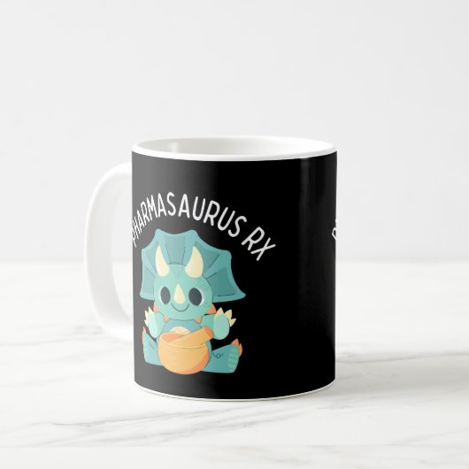 Pharmasaurus RX - Funny Pharmacy - Apotheker Kaffeetasse (Vorderseite Links)
