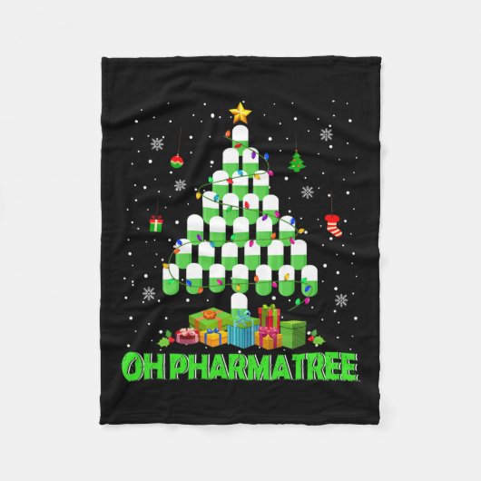 Pharmatree Christmas Tree Pharmacy Mediation P Fleecedecke (Vorderseite)