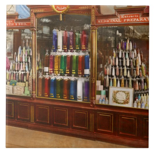 Pharmazeutische Eleganz 1876 Fliese (Vorderseite)