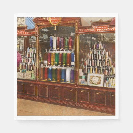 Pharmazeutische Eleganz 1876 Serviette (Vorderseite)