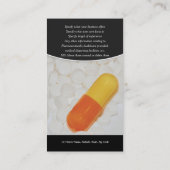 Pharmazeutische Tabletten Ärztin Visitenkarte (Rückseite)