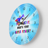 Pharmazeutischer Spaß Große Wanduhr (Winkel)