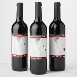 Pharmazeutischer Unternehmer Abschluss Weinkarte Weinetikett