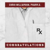 Pharmazeutischer Unternehmer Abschluss Weinkarte Weinetikett (Einzelnes Label)