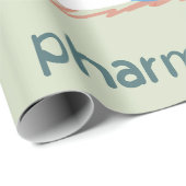 Pharmazeutischer Unternehmer auf einer Tablette Geschenkpapier (Rolleneckpunkt)