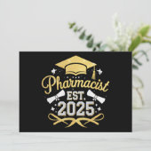 Pharmazeutischer Unternehmer Est 2025 Pharmazeutis Einladung (Stehend Vorderseite)