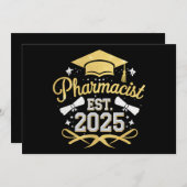 Pharmazeutischer Unternehmer Est 2025 Pharmazeutis Einladung (Vorne/Hinten)