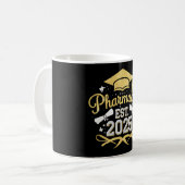 Pharmazeutischer Unternehmer Est 2025 Pharmazeutis Kaffeetasse (Vorderseite Links)