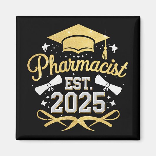 Pharmazeutischer Unternehmer Est 2025 Pharmazeutis Magnet (Vorne)