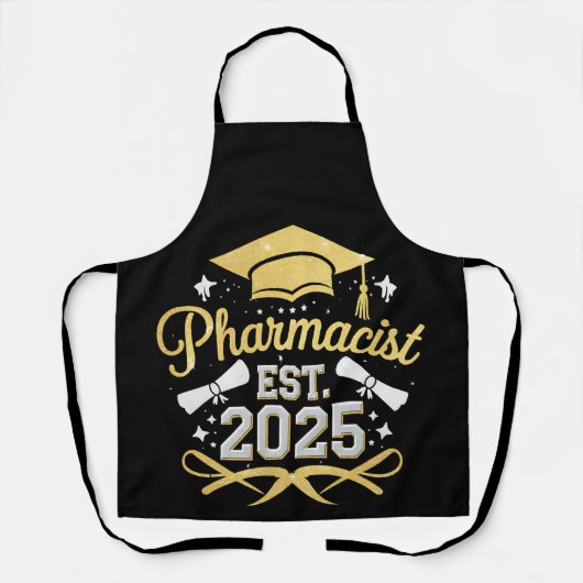Pharmazeutischer Unternehmer Est 2025 Pharmazeutis Schürze (Vorderseite)