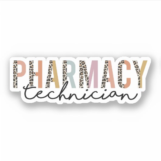Pharmazeutischer Unternehmer, Funny Pharmacy Tech Aufkleber (Vorderseite)