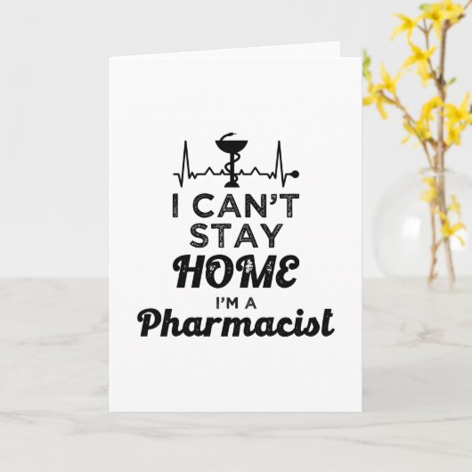 Pharmazeutischer Unternehmer Ich kann Zuhause nich Karte (Gelbe Blume)