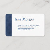 Pharmazeutischer Unternehmer Lace Monogram Blue Pa Visitenkarte (Rückseite)