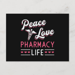 Pharmazeutischer Unternehmer Peace Liebe Life Phar Postkarte