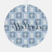 Pharmazeutischer Unternehmer | Pharmacy Tech Ornament Aus Glas (Rückseite)