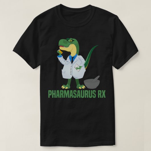 Pharmazeutischer Unternehmer Pharmasaurus RX T-Shirt (Design vorne)