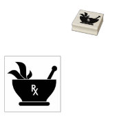 Pharmazeutischer Unternehmer RX Pharmacy Logo Gummistempel (Stempel)