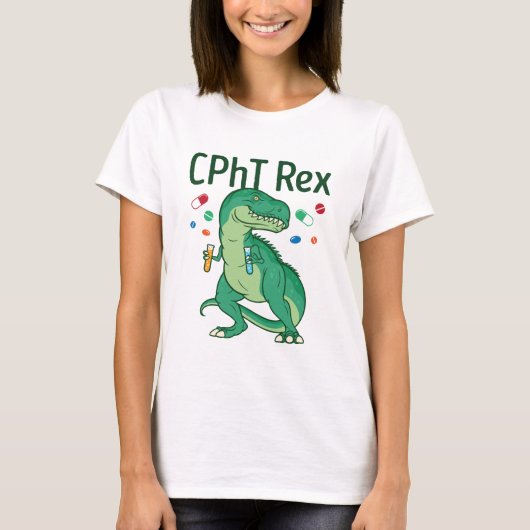 Pharmazeutischer Unternehmer Tech CPhT Rex T-Shirt (Vorderseite)