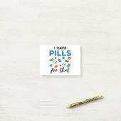 Pharmazeutischer Unternehmer Tech Ich habe dafür T Post-it Klebezettel (Auf Schreibtisch)