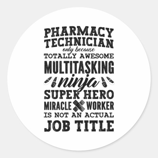 Pharmazeutischer Unternehmer und Pharmazeutischer Runder Aufkleber (Vorderseite)