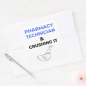 Pharmazeutischer Unternehmer und Zerkleinerer er 2 Quadratischer Aufkleber (Umschlag)