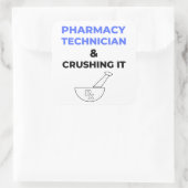 Pharmazeutischer Unternehmer und Zerkleinerer er 2 Quadratischer Aufkleber (Tasche)