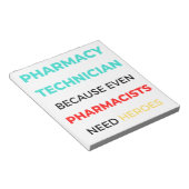 Pharmazeutischer Unternehmer, weil sogar Apotheker Notizblock (angewinkelt)