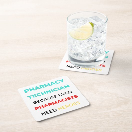 Pharmazeutischer Unternehmer, weil sogar Apotheker Rechteckiger Pappuntersetzer (Vor Ort)