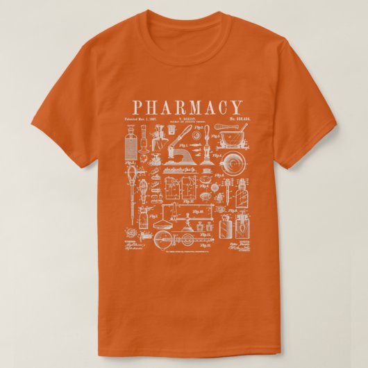Pharmazeutischer Unternehmer Werkzeuge Vintag Pate T-Shirt (Design vorne)