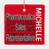 Pharmazeutischer Vertriebsberater CUSTOM Keramikornament (Rückseite)