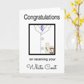 Pharmazeutischer Weißer Coat Glückwunschkarte Karte (Gelbe Blume)