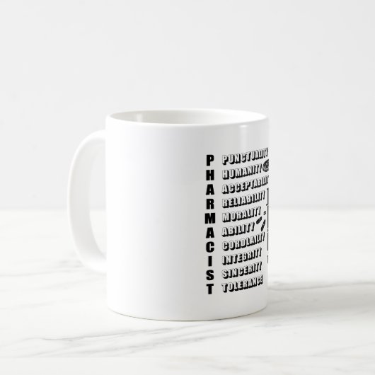 Pharmazie Apotheker Zitat Kaffeetasse (Vorderseite Links)