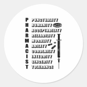 Pharmazie Apotheker Zitat Runder Aufkleber