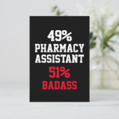 Pharmazie Assistant Badass Card Karte (Stehend Vorderseite)