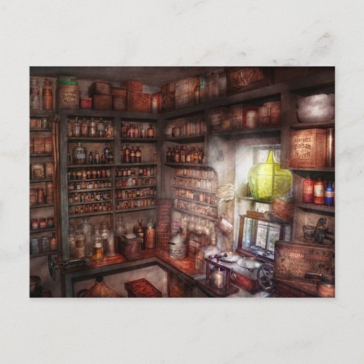 Pharmazie - Ausrüstung - Merlin-Studie Postkarte (Vorderseite)