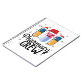 Pharmazie-Crew. Apotheker Weihnachts-T - Shirt Notizblock (Linke Seite)