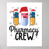 Pharmazie-Crew. Apotheker Weihnachts-T - Shirt Poster (Vorne)