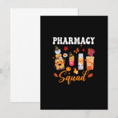 Pharmazie Crew lustige Pillen Herbst Erntedank Kos Einladung (Vorne/Hinten)