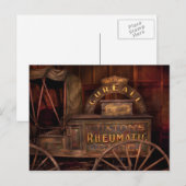 Pharmazie - Der rheumatische Kur-Wagen Postkarte (Vorne/Hinten)