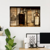 Pharmazie - Dinge in Flaschen und Schachteln Poster (Heimbüro)