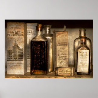 Pharmazie - Dinge in Flaschen und Schachteln Poster