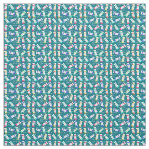 Pharmazie Fabric Aquamarin Blue Stoff