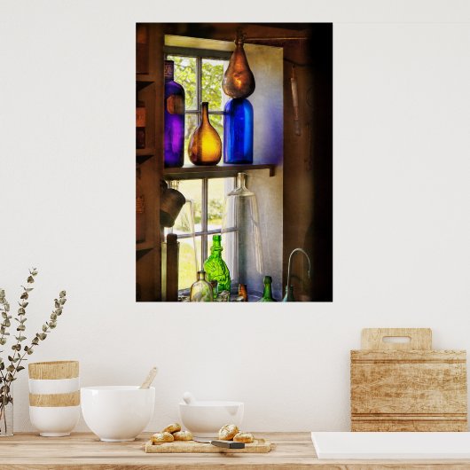 Pharmazie - Farbiges Glas Poster (Küche)