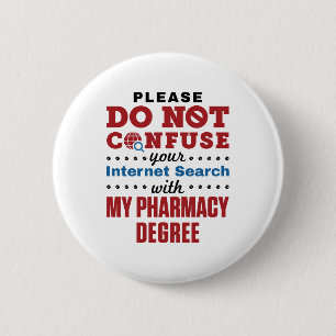 Pharmazie Funny Quote Pharmacy Grad Button