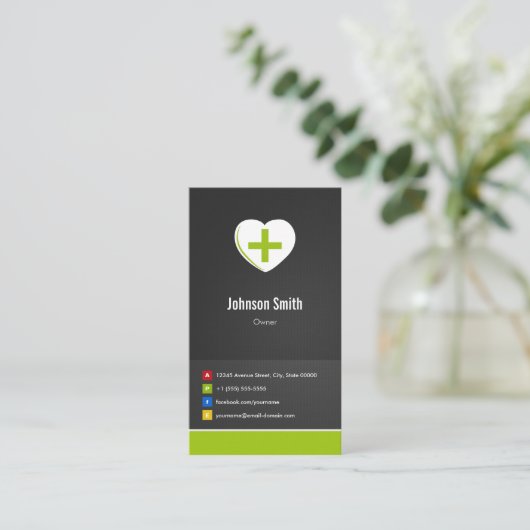 Pharmazie - Kreative Medizin Visitenkarte (Stehend Vorderseite)