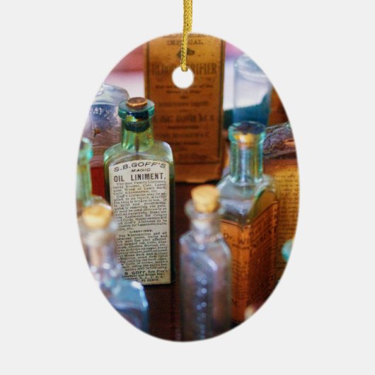 Pharmazie - Liniment & Balms Keramik Ornament (Vorne)