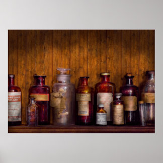 Pharmazie - Liniment, Lozenges & Antiseptik Poster