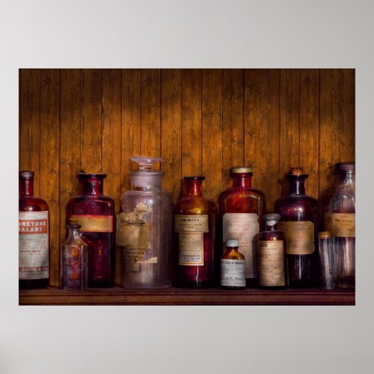 Pharmazie - Liniment, Lozenges & Antiseptik Poster (Vorne)