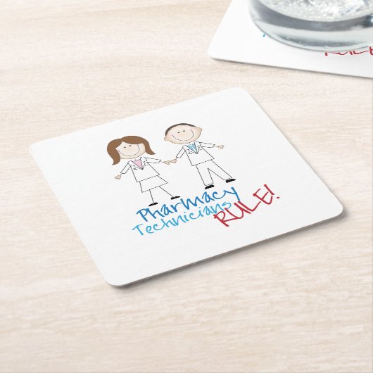 Pharmazie Rechteckiger Pappuntersetzer (angewinkelt)